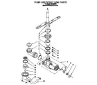 Roper WU4300B0 pump and spray arm diagram