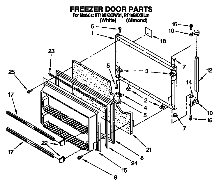 Freezer door