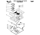 Whirlpool RC8330XTW0 cooktop diagram