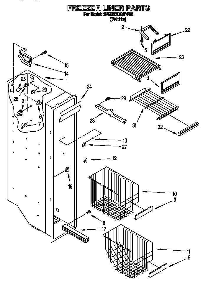 Freezer liner
