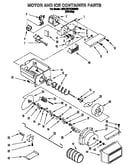 Motor and ice container