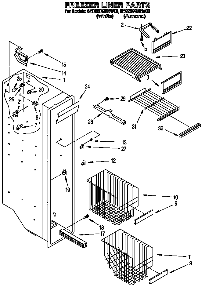 Freezer liner