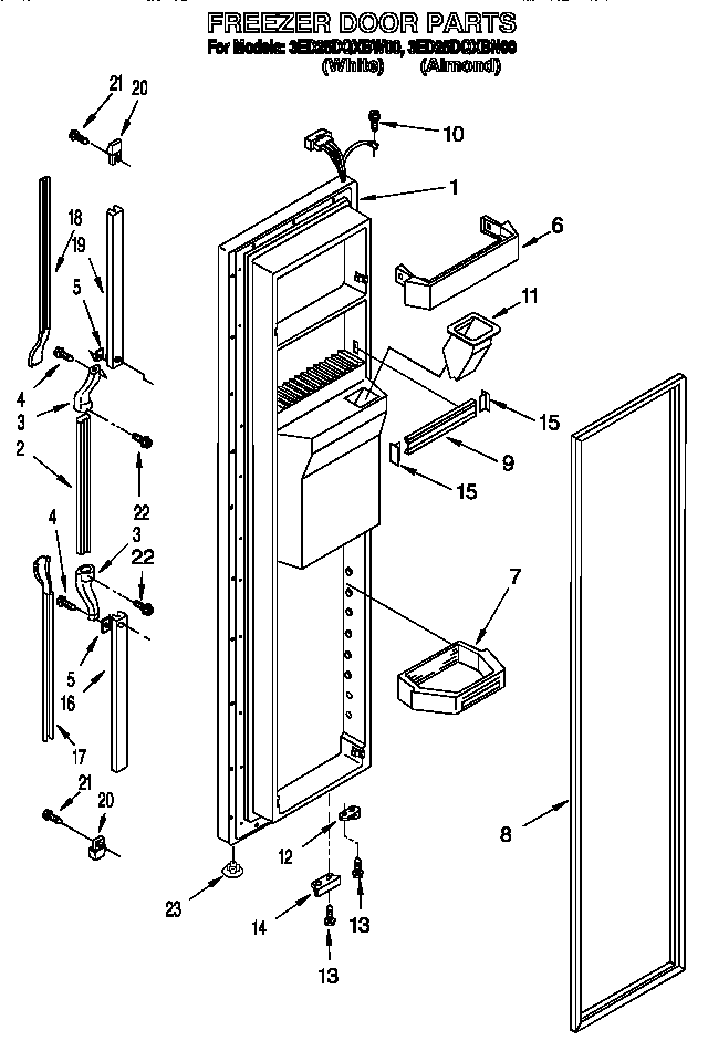 Freezer door