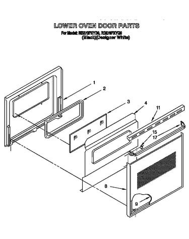 Lower oven door