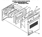 Whirlpool RB270PXYQ0 upper oven door diagram