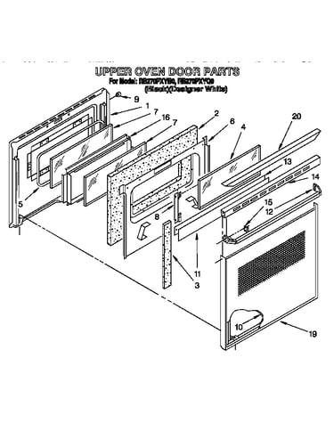 Upper oven door