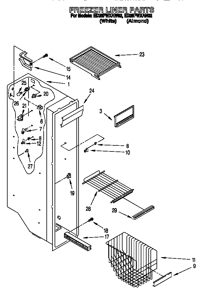 Freezer liner