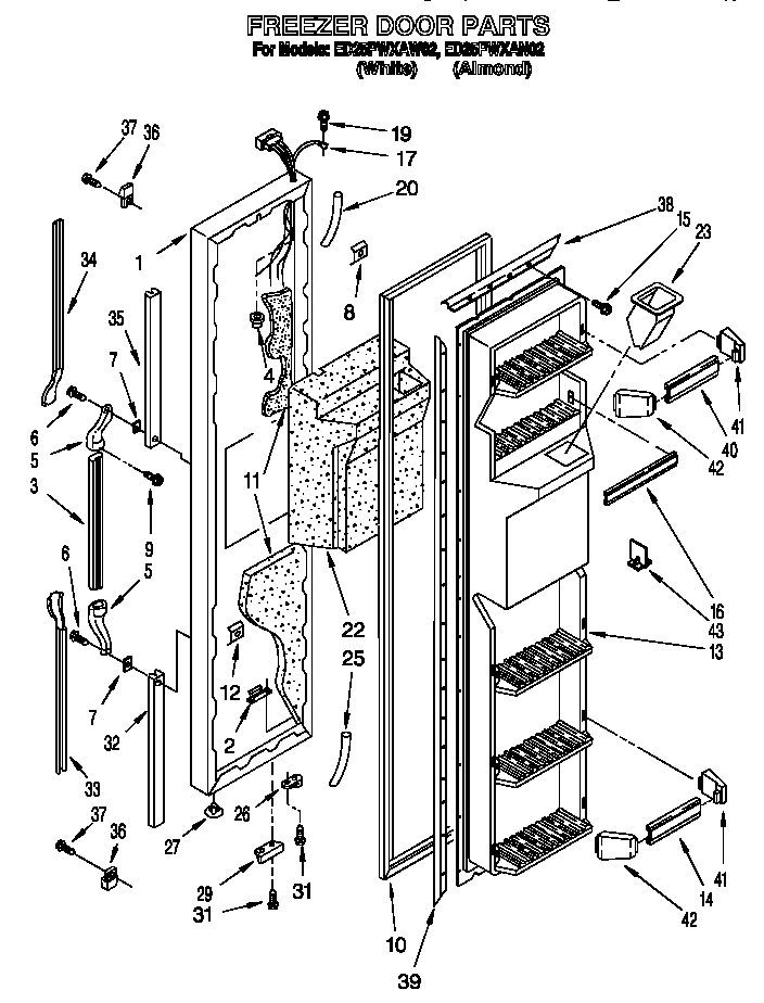 Freezer door
