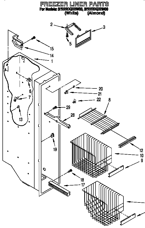 Freezer liner