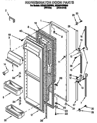 Refrigerator door