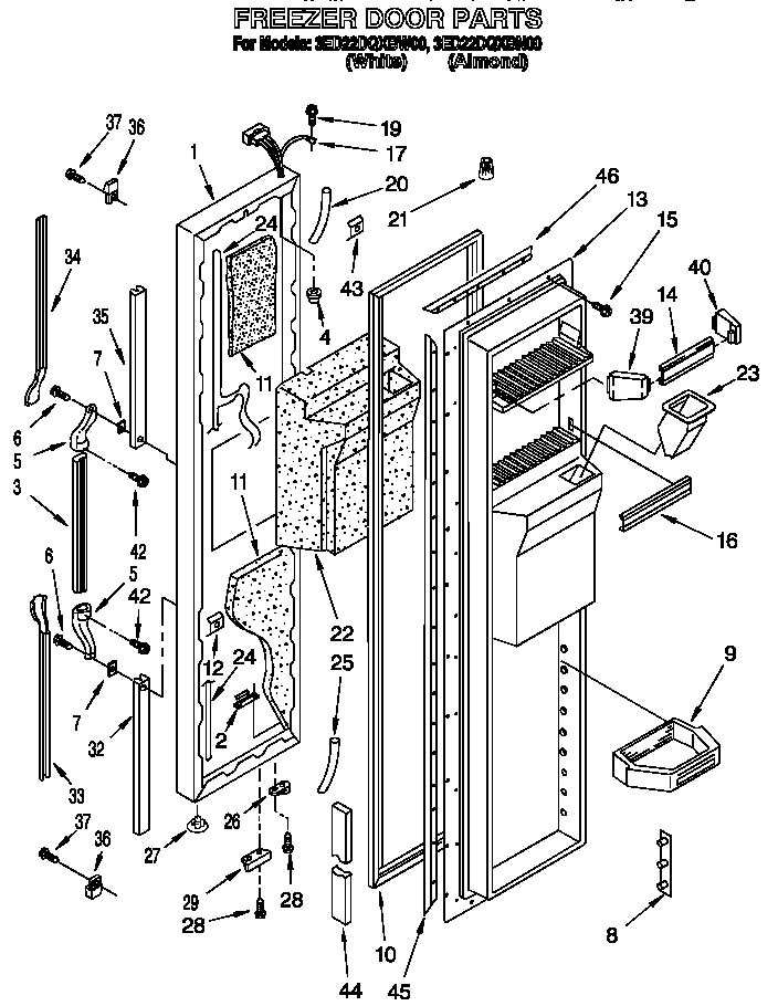 Freezer door