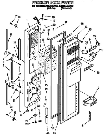 Freezer door