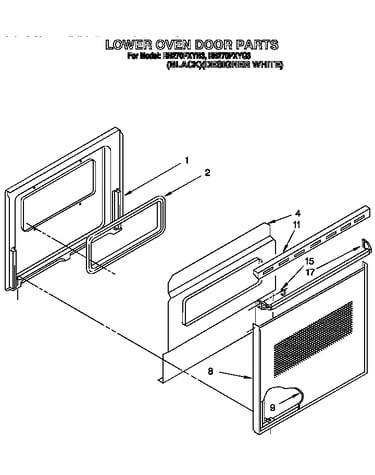 Lower oven door