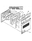 Upper oven door