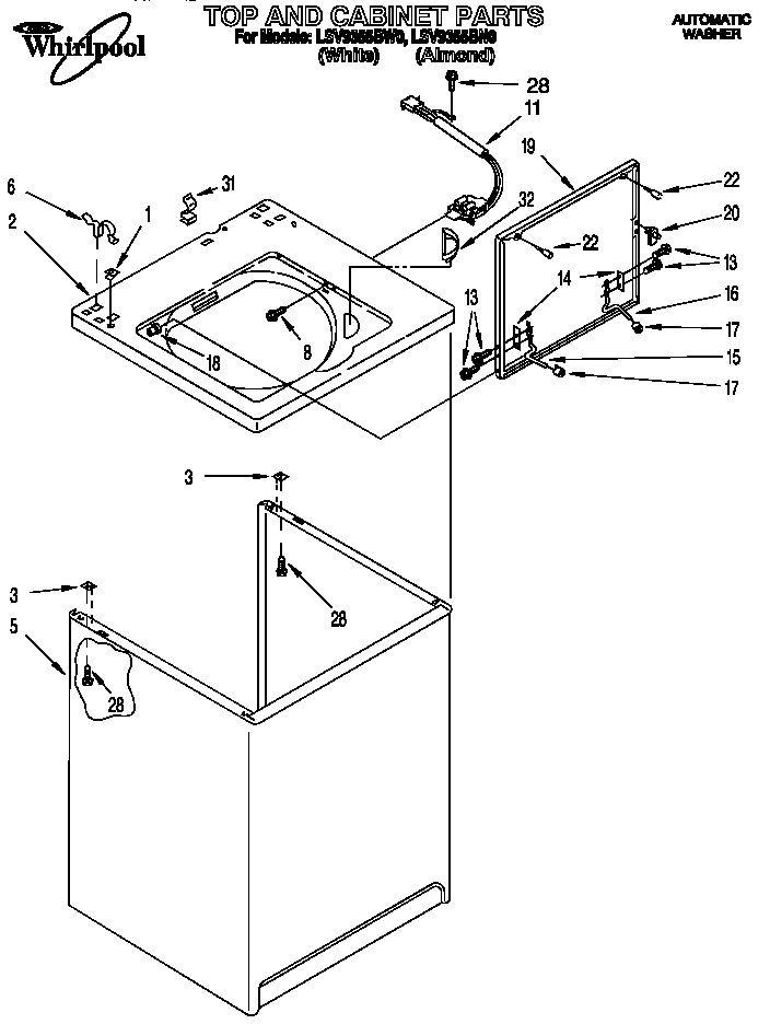 Top and cabinet