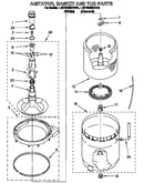 Agitator, basket and tub