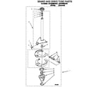 Whirlpool LSP9355BW0 brake and drive tube diagram