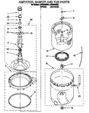 Agitator, basket and tub
