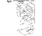 Whirlpool AD0302XA1 air flow and control parts diagram