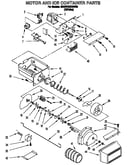 Motor and ice container