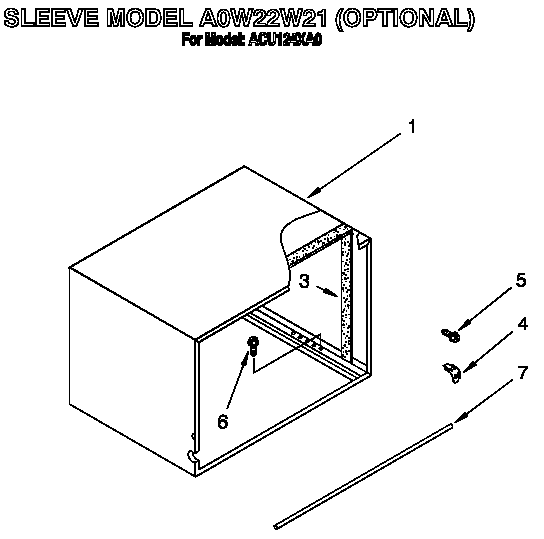 Sleeve model a0w22w21 (optional)