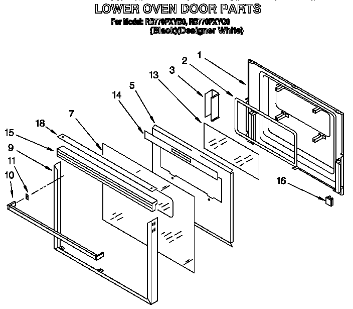Lower oven door