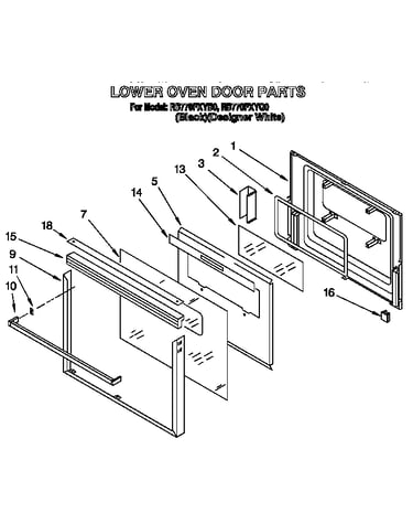 Lower oven door