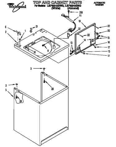 Top and cabinet