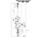 Whirlpool LSP9245BW0 brake and drive tube diagram