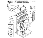 Whirlpool LGC6848AZ1 top & console diagram