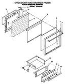 Oven door and drawer