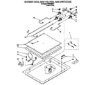 Whirlpool SC8630EBQ1 burner box, gas valves and switches diagram