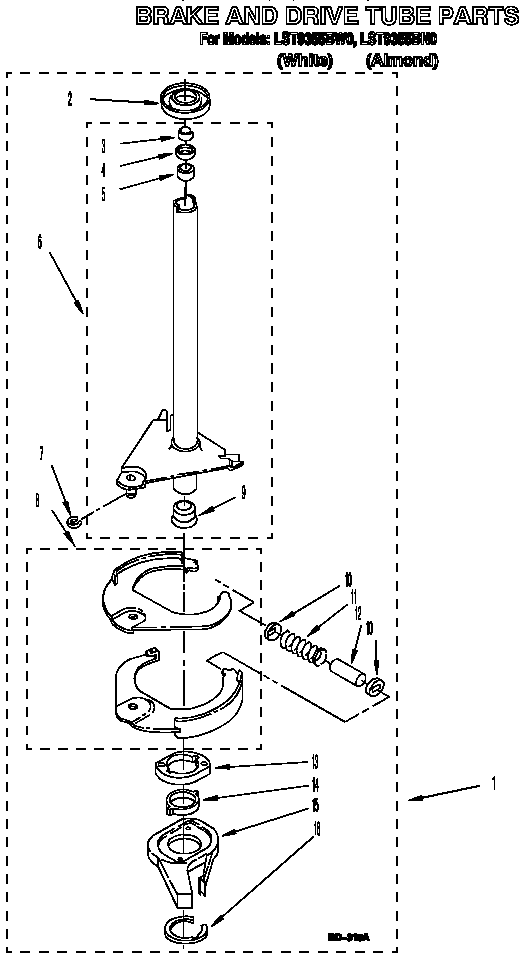 Brake and drive tube