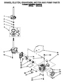 Brake, clutch, gearcase, motor and pump