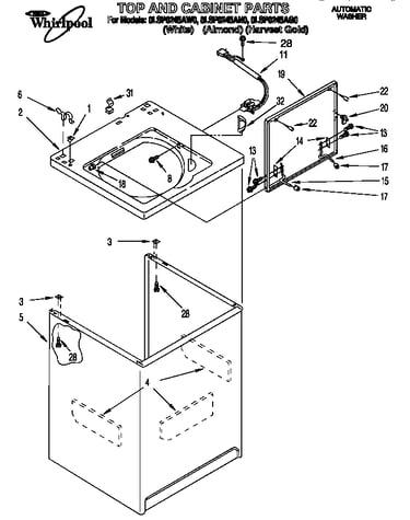 Top and cabinet