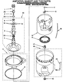 Agitator, basket and tub