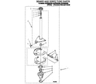 Whirlpool 8LSP8245AW0 brake and drive tube diagram