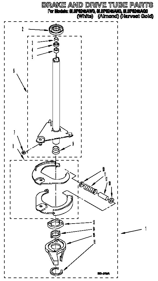 Brake and drive tube