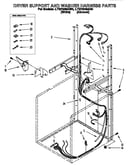 Dryer support and washer harness