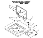 Whirlpool LTG7245AW0 washer top and lid diagram