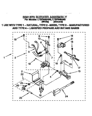 3391670 burner assembly