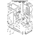 Whirlpool LTE6234AN0 dryer cabinet and motor diagram