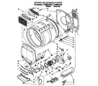 Whirlpool LTE6234AN0 dryer bulkhead diagram