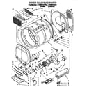 Whirlpool LTE6234AN0 dryer bulkhead diagram