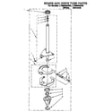 Whirlpool LTE6234AN0 brake and drive tube diagram