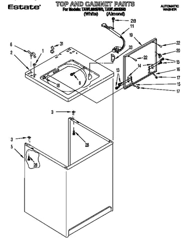 Top and cabinet