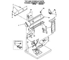 Whirlpool LER5638AW1 top and console parts diagram