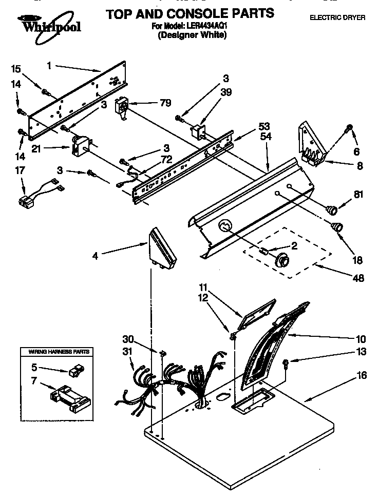 Top and console parts