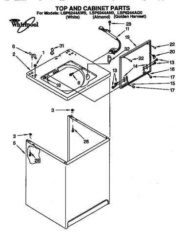 Top and cabinet