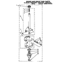 Whirlpool LSP6244AW0 brake and drive tube diagram